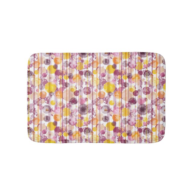 Alfombrilla De Baño Modelo blanco rayado manchado (Anverso)