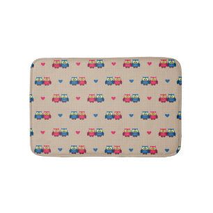 Alfombrilla De Baño Modelo comprobado con los búhos del amor
