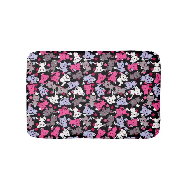Alfombrilla De Baño modelo con los gatos lindos 3 del doodle del (Anverso)