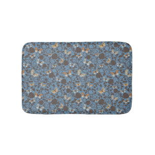 Alfombrilla De Baño modelo con los rosas y la mariposa