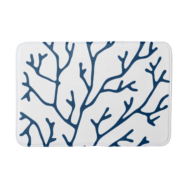 Alfombrilla De Baño Modelo coralino azul verde azulado elegante del (Anverso)