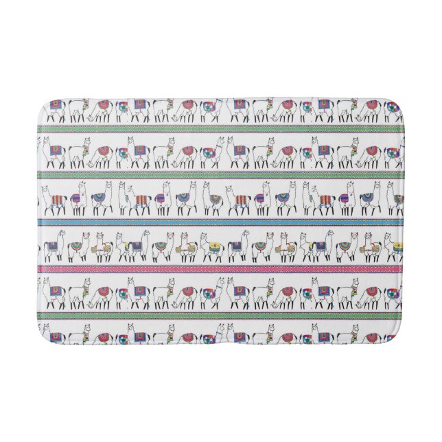 Alfombrilla De Baño Modelo de la raya de la llama (Anverso)