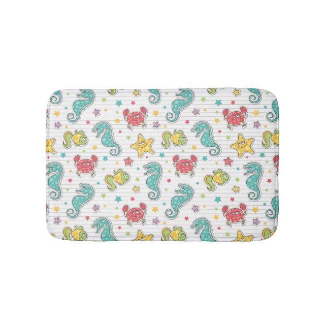 Alfombrilla De Baño modelo de las criaturas del mar (Anverso)