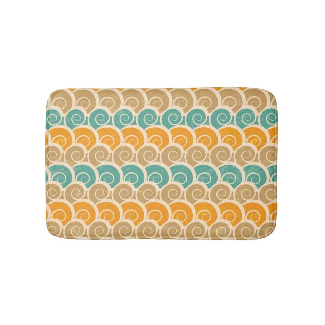 Alfombrilla De Baño Modelo de ondas de la acuarela (Anverso)
