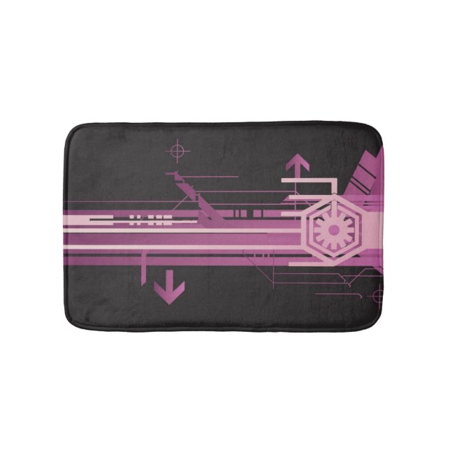 Alfombrilla De Baño Modelo de semitono técnico (Anverso)