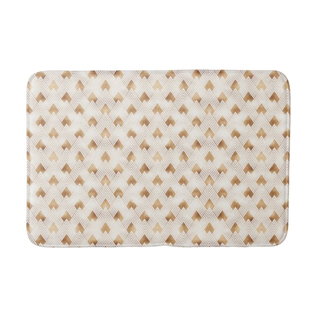 Alfombrilla De Baño Modelo del art déco del oro (Anverso)