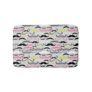 Alfombrilla De Baño Modelo del bigote, estilo retro