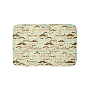 Alfombrilla De Baño Modelo del bigote, estilo retro 4