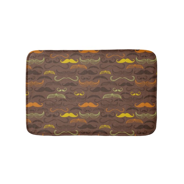 Alfombrilla De Baño Modelo del bigote, estilo retro 5 (Anverso)