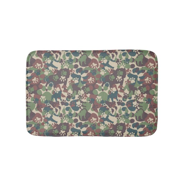 Alfombrilla De Baño Modelo del camuflaje del perro (Anverso)