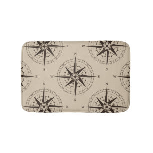Alfombrilla De Baño Modelo del compás de la navegación