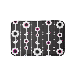 Alfombrilla De Baño modelo del pájaro y de flores