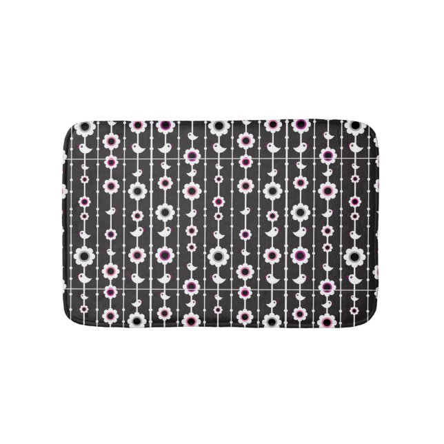 Alfombrilla De Baño modelo del pájaro y de flores (Anverso)