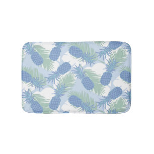 Alfombrilla De Baño Modelo en colores pastel tropical de la piña