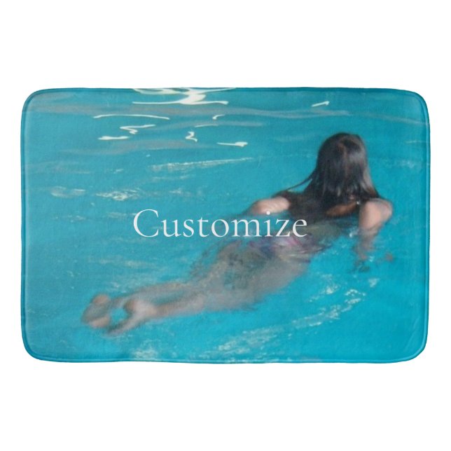 Alfombrilla De Baño Modelo femenino de natación Thunder_Cove (Anverso)
