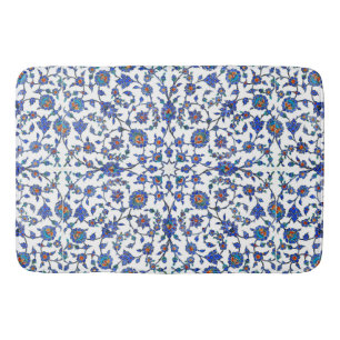 Alfombrilla De Baño Modelo floral turco hecho a mano antiguo de las