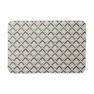 Alfombrilla De Baño Modelo geométrico verde azulado