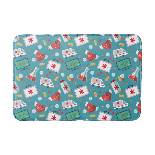 Alfombrilla De Baño Modelo médico del icono (Anverso)