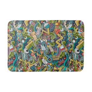 Alfombrilla De Baño Modelo médico del icono del arte abstracto