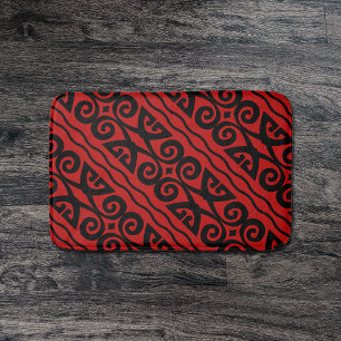 Alfombrilla De Baño Modelo negro y rojo moderno