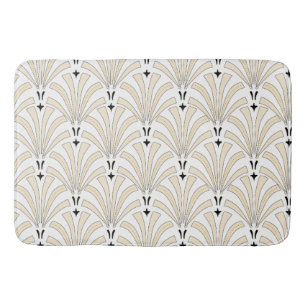 Alfombrilla De Baño Modelo poner crema y blanco con clase del art déc