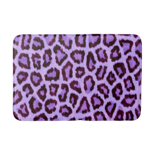 Alfombrilla De Baño modelo púrpura del estampado leopardo - punk rock