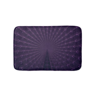 Alfombrilla De Baño Modelo púrpura oscuro de la pluma del pavo real