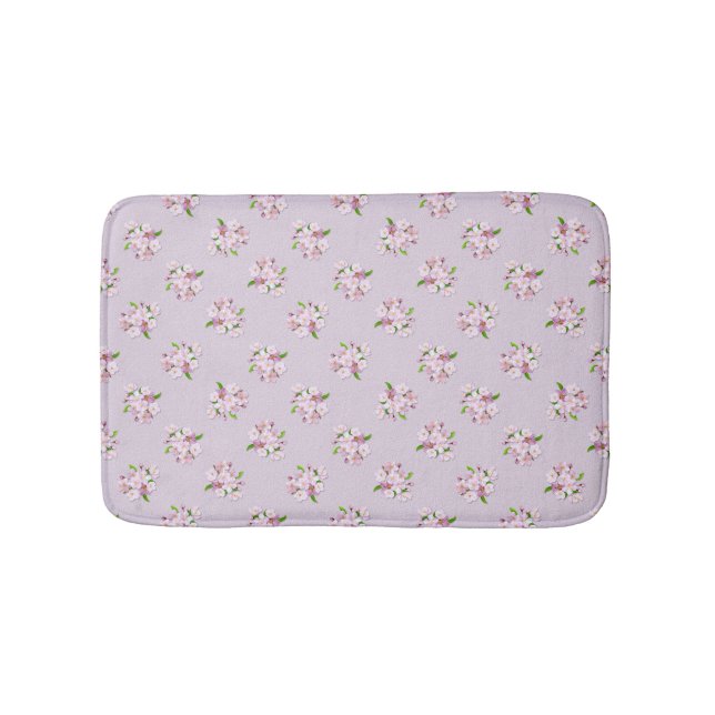 Alfombrilla De Baño Modelo retro floral de la primavera (Anverso)