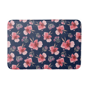 Alfombrilla De Baño Modelo rosado oscuro de la acuarela