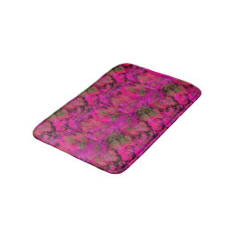 Alfombrilla De Baño Modelo rosado vibrante del follaje