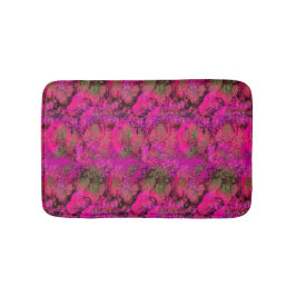 Alfombrilla De Baño Modelo rosado vibrante del follaje