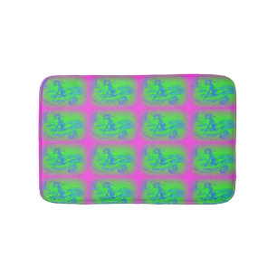 Alfombrilla De Baño modelo rosado y verde de las sirenas