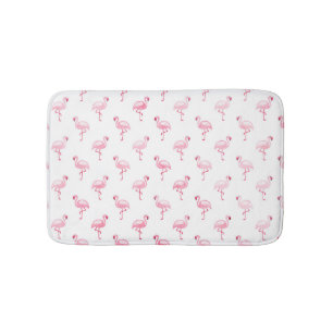 Alfombrilla De Baño Modelo tropical rosado fresco del flamenco en