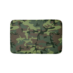 Alfombrilla De Baño Modelo verde de Camo Brown del camuflaje