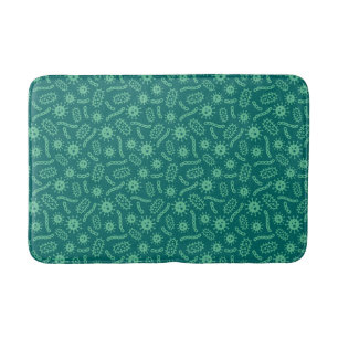 Alfombrilla De Baño Modelo verde de los microbios