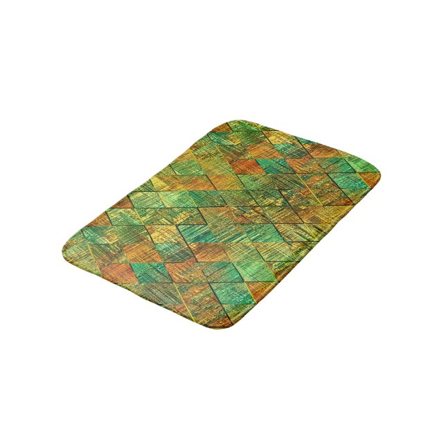 Alfombrilla De Baño Modern Decorative Geometric Stained Glass (Angular)