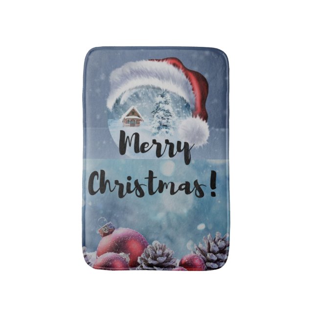 Alfombrilla De Baño Modern funny cute Christmas reindeer      (Frente vertical)