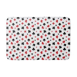 Alfombrilla De Baño Modern Playing Card Suits Pattern