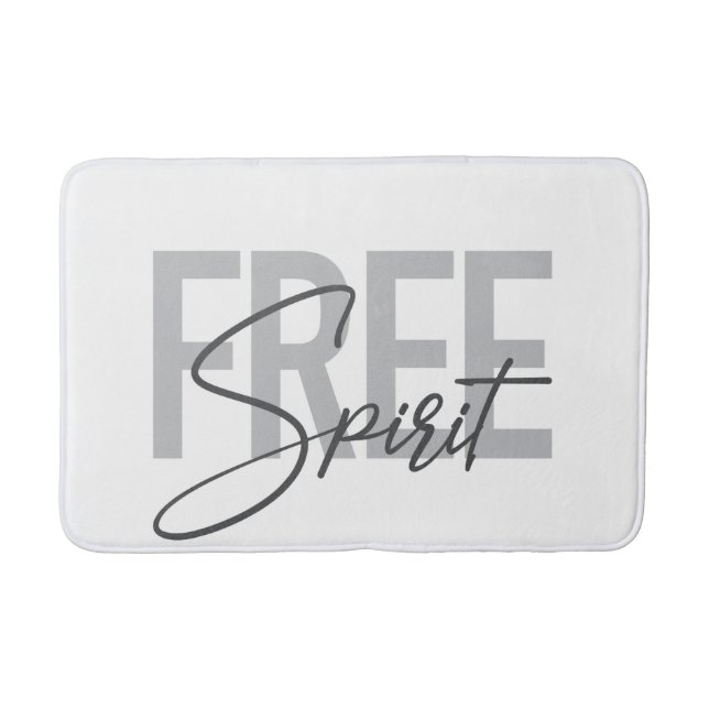 Alfombrilla De Baño Modern, simple, cool typography of Free Spirit (Anverso)