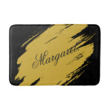 Modern Unique Bath Mat Featuring Custom Name Desig