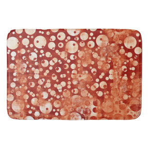 Alfombrilla De Baño Moderna descripción de las burbujas blancas rojas