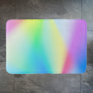 Alfombrilla De Baño Moderno arcoíris pastel iridiscente coloreado