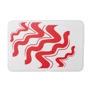 Alfombrilla De Baño "Moderno Bathmat de patrón zigzag - Geométrico neg