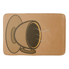 Alfombrilla De Baño Moderno café café marrón de mediados de siglo