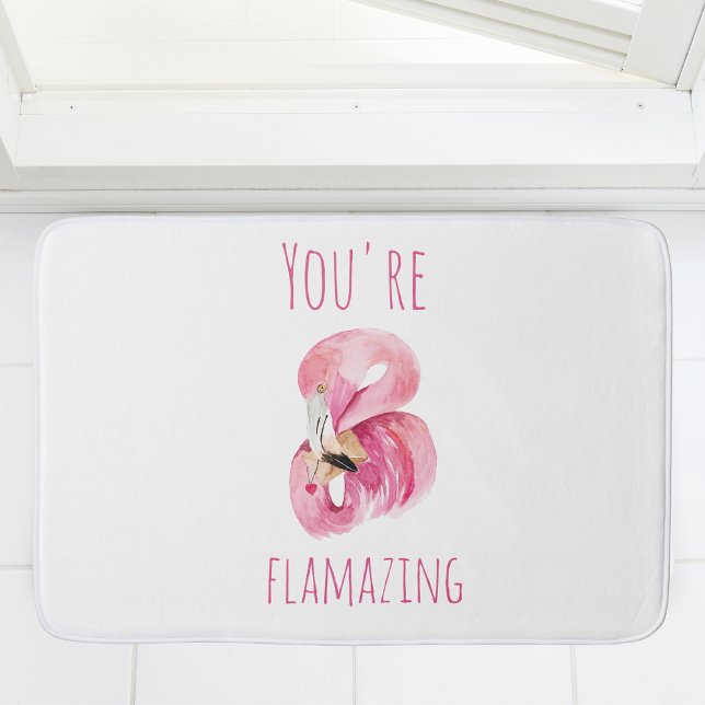 Alfombrilla De Baño Moderno, Es Flamante Belleza Flamingo Rosa (Subido por el creador)
