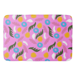 Alfombrilla De Baño moderno floral rosa lindo audaz