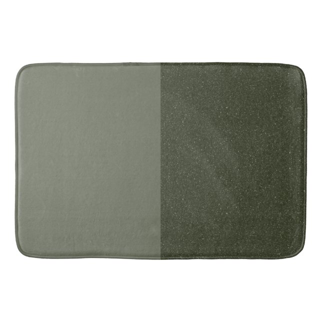 Alfombrilla De Baño Moderno Moss Green Split Bath Mat - Personalizable (Anverso)