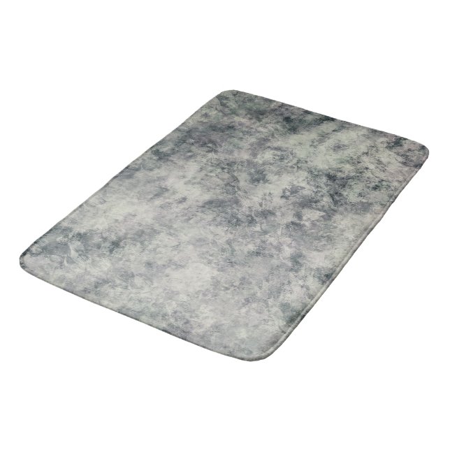 Alfombrilla De Baño Moderno Texturizado Gris Lavanda Verde Salvia (Angular)