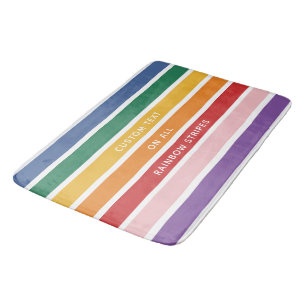 Alfombrilla De Baño Moderno y simple agudo Personalizado arcoiris text