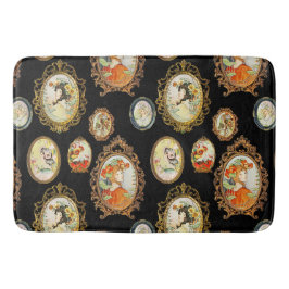 Alfombrilla De Baño Modernos Chicas de Art Nouveau vintage flamean mar